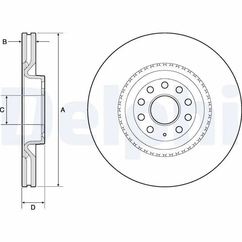 Bremsscheibe DELPHI BG9952