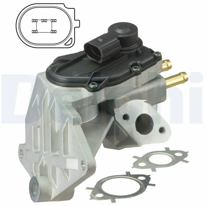 AGR-Ventil 12 V DELPHI EG10424-12B1