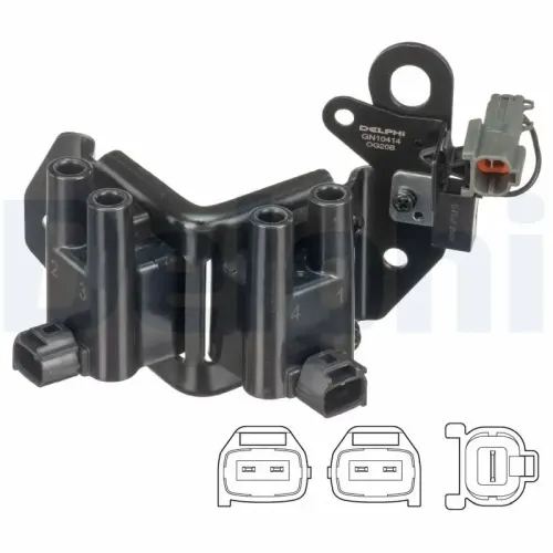 Zündspule 12 V DELPHI GN10414-12B1 Bild Zündspule 12 V DELPHI GN10414-12B1