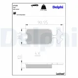 Bremsbelagsatz, Scheibenbremse Vorderachse DELPHI LP100