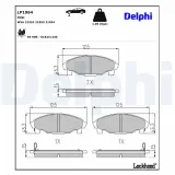 Bremsbelagsatz, Scheibenbremse DELPHI LP1064