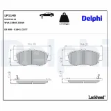 Bremsbelagsatz, Scheibenbremse Vorderachse DELPHI LP1140