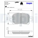 Bremsbelagsatz, Scheibenbremse Vorderachse DELPHI LP1144