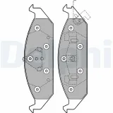 Bremsbelagsatz, Scheibenbremse DELPHI LP1161
