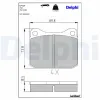 Bremsbelagsatz, Scheibenbremse Vorderachse DELPHI LP117 Bild Bremsbelagsatz, Scheibenbremse Vorderachse DELPHI LP117