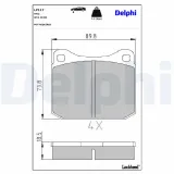 Bremsbelagsatz, Scheibenbremse Vorderachse DELPHI LP117