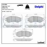 Bremsbelagsatz, Scheibenbremse Vorderachse DELPHI LP1304