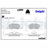 Bremsbelagsatz, Scheibenbremse Vorderachse DELPHI LP1315