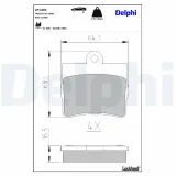 Bremsbelagsatz, Scheibenbremse Hinterachse DELPHI LP1402