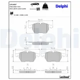 Bremsbelagsatz, Scheibenbremse DELPHI LP1407