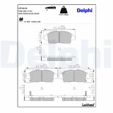 Bremsbelagsatz, Scheibenbremse Vorderachse DELPHI LP1414
