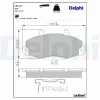 Bremsbelagsatz, Scheibenbremse Vorderachse DELPHI LP1417 Bild Bremsbelagsatz, Scheibenbremse Vorderachse DELPHI LP1417