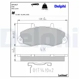Bremsbelagsatz, Scheibenbremse Vorderachse DELPHI LP1417