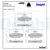 Bremsbelagsatz, Scheibenbremse Hinterachse DELPHI LP1420