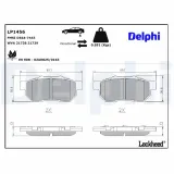 Bremsbelagsatz, Scheibenbremse DELPHI LP1456