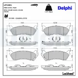 Bremsbelagsatz, Scheibenbremse Hinterachse DELPHI LP1501