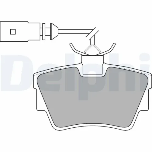 Bremsbelagsatz, Scheibenbremse DELPHI LP1511 Bild Bremsbelagsatz, Scheibenbremse DELPHI LP1511