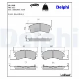 Bremsbelagsatz, Scheibenbremse Vorderachse DELPHI LP1518