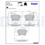 Bremsbelagsatz, Scheibenbremse DELPHI LP1529