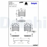 Bremsbelagsatz, Scheibenbremse DELPHI LP1535