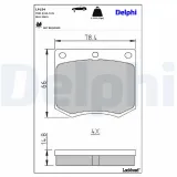 Bremsbelagsatz, Scheibenbremse DELPHI LP154