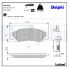 Bremsbelagsatz, Scheibenbremse Vorderachse DELPHI LP1555 Bild Bremsbelagsatz, Scheibenbremse Vorderachse DELPHI LP1555