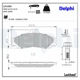 Bremsbelagsatz, Scheibenbremse Vorderachse DELPHI LP1555