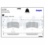 Bremsbelagsatz, Scheibenbremse Hinterachse DELPHI LP1558