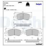 Bremsbelagsatz, Scheibenbremse Vorderachse DELPHI LP1560