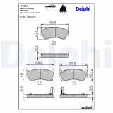 Bremsbelagsatz, Scheibenbremse Vorderachse DELPHI LP1590