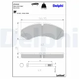 Bremsbelagsatz, Scheibenbremse DELPHI LP1616