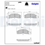 Bremsbelagsatz, Scheibenbremse DELPHI LP1625