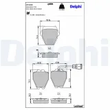 Bremsbelagsatz, Scheibenbremse DELPHI LP1633
