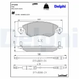 Bremsbelagsatz, Scheibenbremse Vorderachse DELPHI LP1656