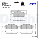 Bremsbelagsatz, Scheibenbremse DELPHI LP1659
