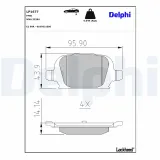 Bremsbelagsatz, Scheibenbremse DELPHI LP1677