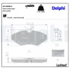 Bremsbelagsatz, Scheibenbremse Vorderachse DELPHI LP1695LC