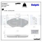 Bremsbelagsatz, Scheibenbremse Vorderachse DELPHI LP1695LC