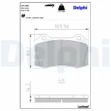 Bremsbelagsatz, Scheibenbremse DELPHI LP1700