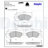 Bremsbelagsatz, Scheibenbremse Vorderachse DELPHI LP1739