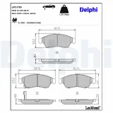 Bremsbelagsatz, Scheibenbremse Vorderachse DELPHI LP1739