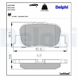 Bremsbelagsatz, Scheibenbremse Hinterachse DELPHI LP1740