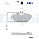 Bremsbelagsatz, Scheibenbremse DELPHI LP1744