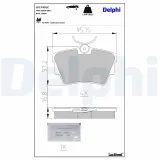 Bremsbelagsatz, Scheibenbremse DELPHI LP1745LC
