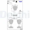 Bremsbelagsatz, Scheibenbremse Vorderachse DELPHI LP1760 Bild Bremsbelagsatz, Scheibenbremse Vorderachse DELPHI LP1760