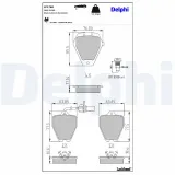 Bremsbelagsatz, Scheibenbremse Vorderachse DELPHI LP1760