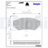 Bremsbelagsatz, Scheibenbremse Vorderachse DELPHI LP1774 Bild Bremsbelagsatz, Scheibenbremse Vorderachse DELPHI LP1774