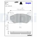 Bremsbelagsatz, Scheibenbremse Vorderachse DELPHI LP1774