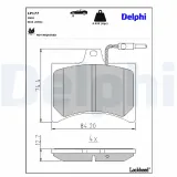 Bremsbelagsatz, Scheibenbremse Vorderachse DELPHI LP177