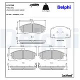 Bremsbelagsatz, Scheibenbremse DELPHI LP1788